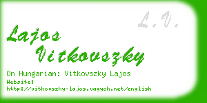 lajos vitkovszky business card